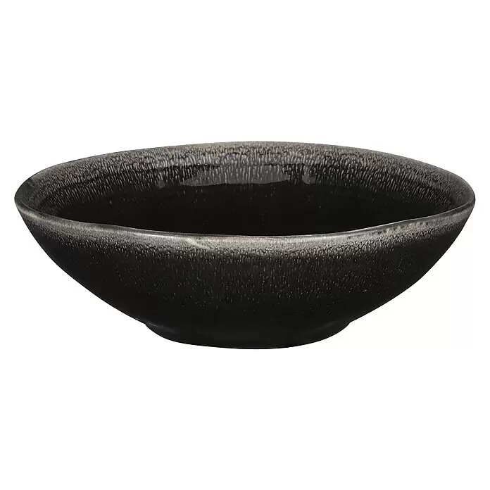 Schale Tabo - Ø x H: 20 x 6,5 cm, Schwarz - Vorderansicht