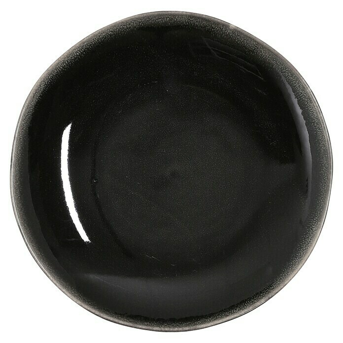 Teller Tabo (1 Stk., Ø x H: 20,5 x 2 cm, Keramik, Schwarz) | BAUHAUS