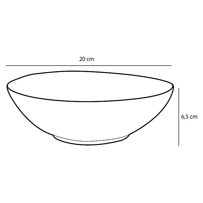 Schale Tabo - Ø x H: 20 x 6,5 cm, Schwarz - Skizze
