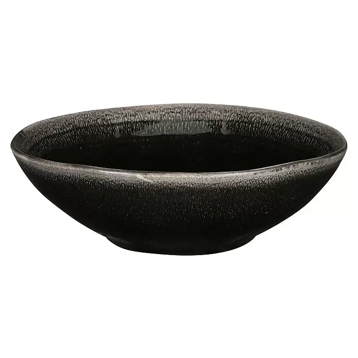 Schale Tabo - Ø x H: 20 x 6,5 cm, Schwarz - Vorderansicht