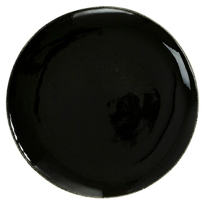 Teller Tabo (1 Stk., Ø x H: 26,5 x 3 cm, Keramik, Schwarz) | BAUHAUS