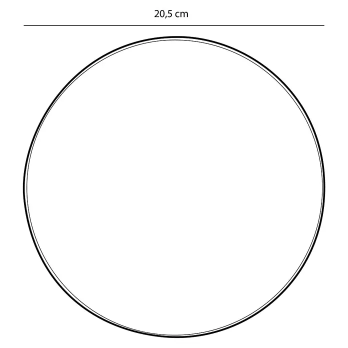 Teller Tabo - 1 Stk., Ø x H: 20,5 x 2 cm, Keramik, Schwarz - Abbildung eines runden Reifs mit den Maßen 20,5 cm, ideal für Bastelprojekte oder als Dekorationselement. Das schlichte Design lässt viel Spielraum für Kreativität.