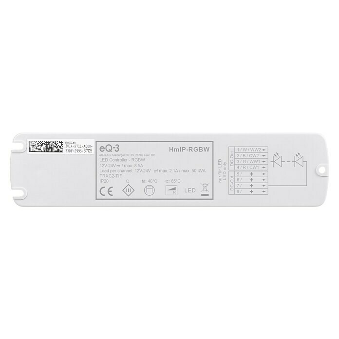 Homematic IP RGB-Controller HmIP-RGBW (26 x 170 x 40 mm) | BAUHAUS