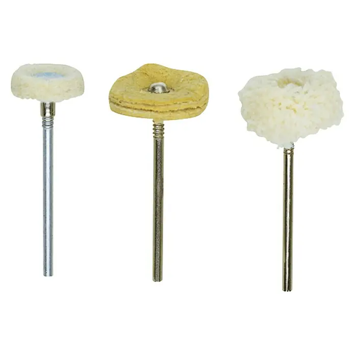 Proxxon Set de muelas para pulir N.º 28285 - Diámetro vástago: 2,35 mm, 10 ud. - Conjunto de tres accesorios de pulido con diversas formas diseñados para taladros o herramientas eléctricas.