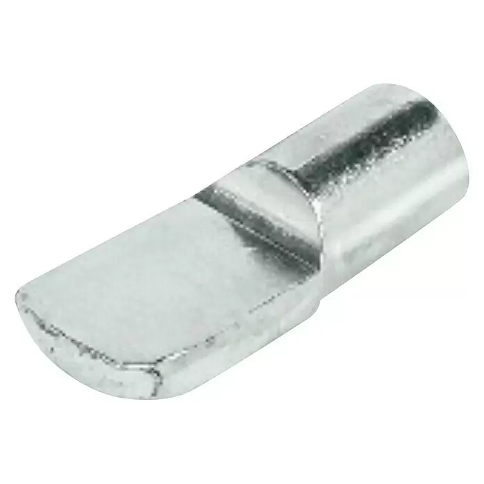 Stabilit Soporte insertable para estantes - Largo: 22 mm, 20 ud. - Perno de soporte de estante de metal plateado con parte superior plana.