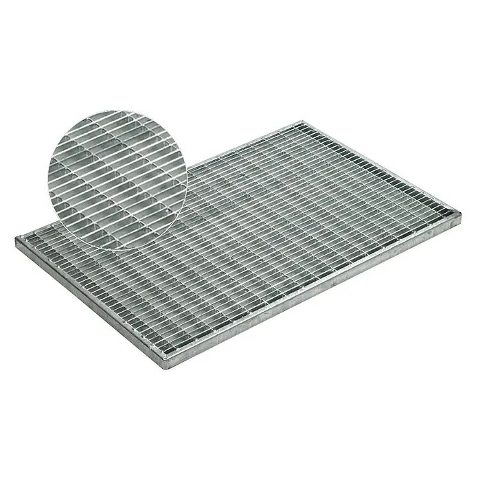 ACO Vario Gitterrost - L x B x H: 60 x 40 x 2 cm, Stahl - Metallgitterrost für Industrie und Gewerbe, robust und langlebig, mit detaillierter Nahaufnahme der Gitterstruktur.