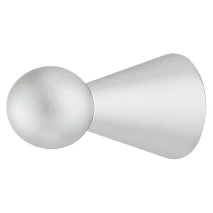Häfele Pomo para muebles - Tipo de tirador del mueble: Botón, Ø x Al: 8 x 24 mm, Cromado - Moderno colgador de pared plateado con forma de esfera y cono, ideal para baños o pasillos. Solución de almacenamiento práctica.