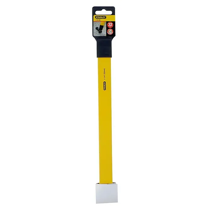 Stanley Cincel plano - An x L: 32 x 300 mm, Acero - Cincel ancho Stanley 4-18-292, 32 mm, para quitar azulejos y yeso. El cincel es ideal para trabajos precisos y uso profesional.