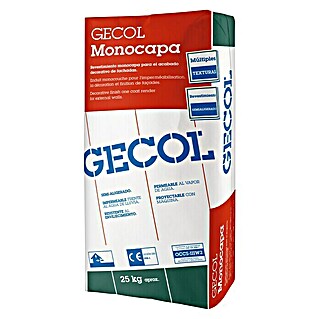 Gecol Mortero para fachada Monocapa  (25 kg, Blanco)