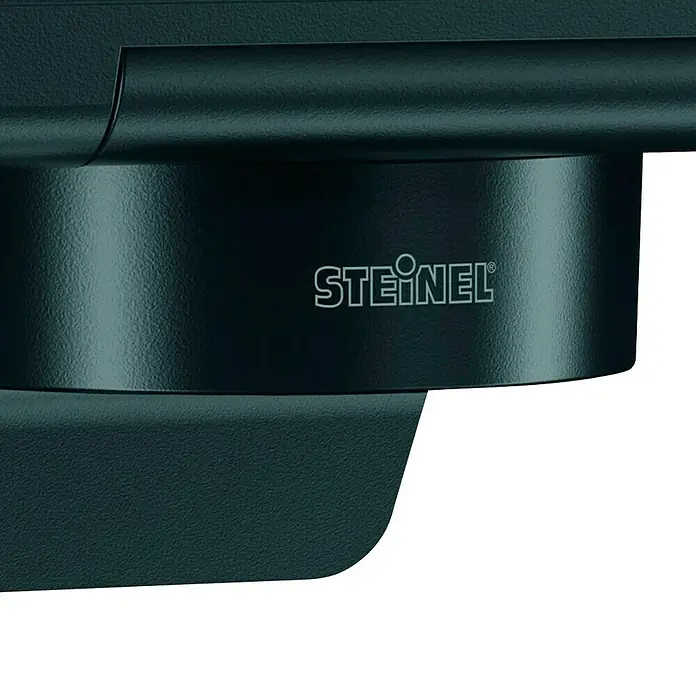 Steinel LED-Außenleuchte XLED home 2 schwarz - Farbe Gehäuse: Schwarz, IP44, 13,7 W - Nahaufnahme eines schwarzen Steinel-Produkts, das möglicherweise ein Sensor oder eine Leuchte ist, mit dem Steinel-Logo.