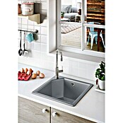 Atron Fregadero encastrable Hamburgo (47,5 x 47,5 cm, Acrílico, Gris)