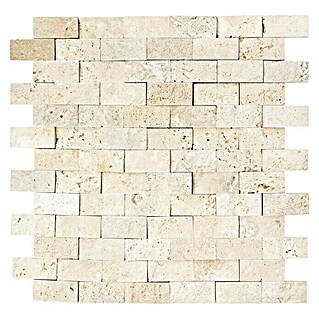 Mozaïektegel Brick Splitface X3D 46248 (30,5 x 29 cm, Crème, Mat)