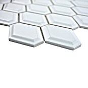 Mosaikfliese Diamant CG MD 3WM (25,2 x 26,5 cm, Weiß, Matt)