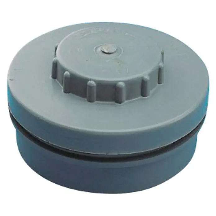 Tapón PVC para registro roscado - 160 mm - Tapón de tubo de PVC gris con junta tórica para un sellado hermético. Ideal para aplicaciones de plomería y fácil de instalar.