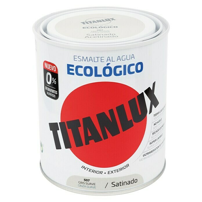 Titanlux Esmalte de color Eco Gris suave (750 ml, Satinado)