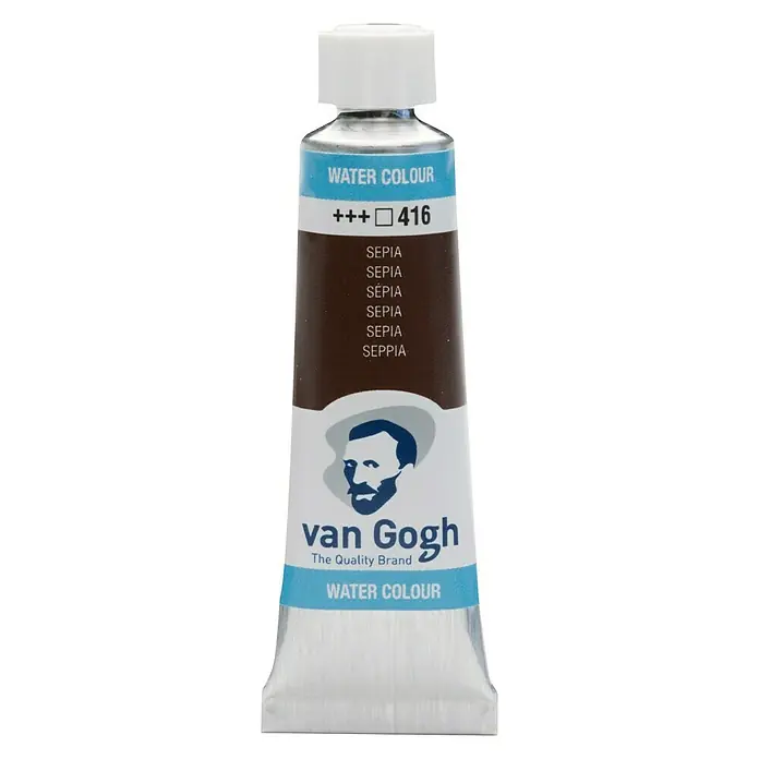 Talens Van Gogh Acuarela - Sepia, 10 ml, Tubo - Tubo de acuarela Van Gogh en color sepia, ideal para artistas y aficionados. La pintura de alta calidad garantiza resultados vibrantes y duraderos.