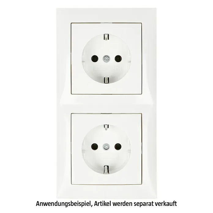 Berker S.1 Abdeckrahmen 10128989 - Polarweiß, 2-fach, Kunststoff - Doppelte Schuko-Steckdose mit rechteckiger, glänzend weißer Abdeckung für eine moderne Installation.
