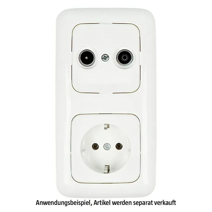 Busch-Jaeger Reflex SI Abdeckrahmen 2512-214 - Alpinweiß, 2-fach, Kunststoff - Weiße Antennen- und Steckdosenkombination für den Innenbereich. Ideal für Multimedia- und Stromversorgung in Wohnräumen.