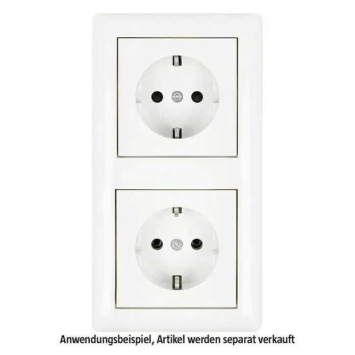 Gira Standard 55 Abdeckrahmen 021203 - Reinweiß glänzend, 2-fach, Kunststoff, Vertikal - Doppelsteckdose in Weiß mit quadratischer Blende für den Innenbereich, ideal für Wohnräume und Büros. Praktisch und schlicht.