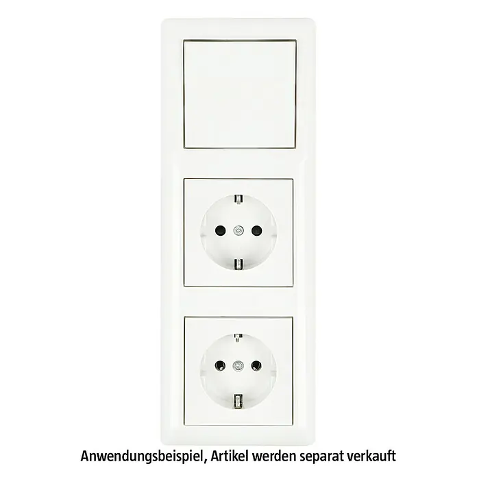 Gira Standard 55 Abdeckrahmen 021303 - Reinweiß glänzend, 3-fach, Kunststoff, Vertikal - Weiße Steckdosen- und Schalterkombination zur Stromversorgung und Steuerung von Beleuchtung oder anderen Geräten im Haus.