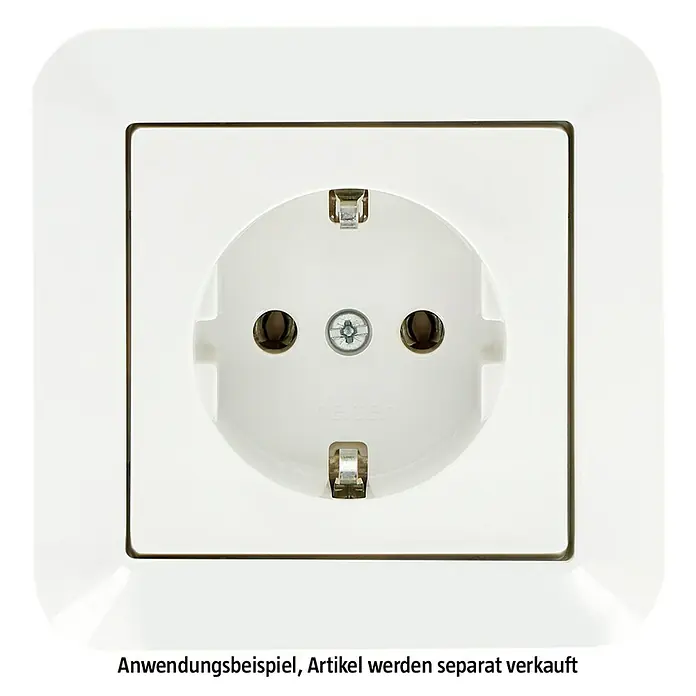 Merten 1-M Abdeckrahmen 389119 - Polarweiß, 1-fach, Kunststoff - Weiße Schuko-Steckdose mit quadratischer Blende für den Einbau in Innenräumen, ideal für den modernen Haushalt.