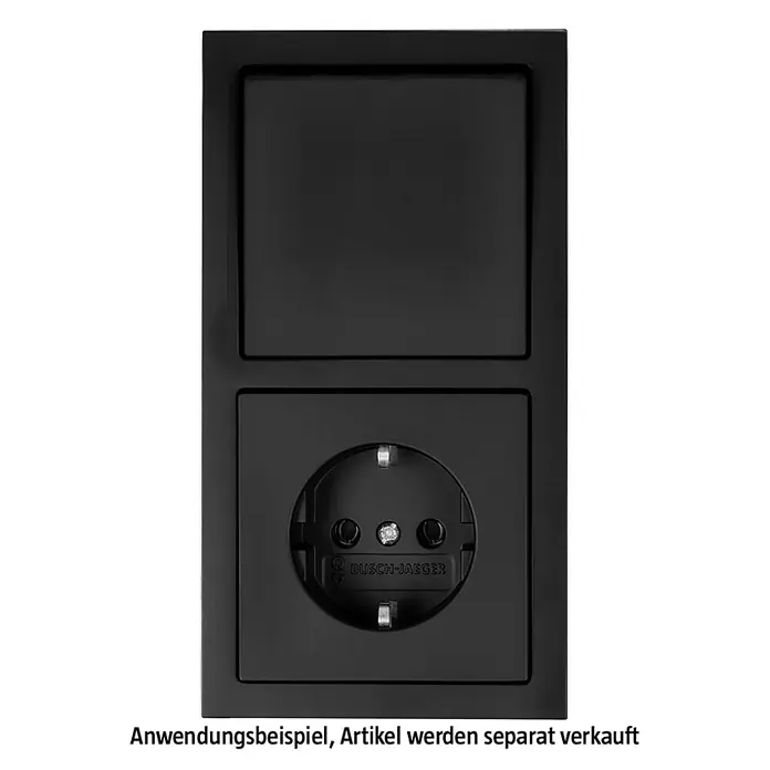 Busch-Jaeger Future Linear Abdeckrahmen 1722-885K - Schwarz matt, 2-fach, Kunststoff - Schwarzer Busch-Jaeger Lichtschalter und Steckdose, ein elegantes und modernes Design für jeden Raum.