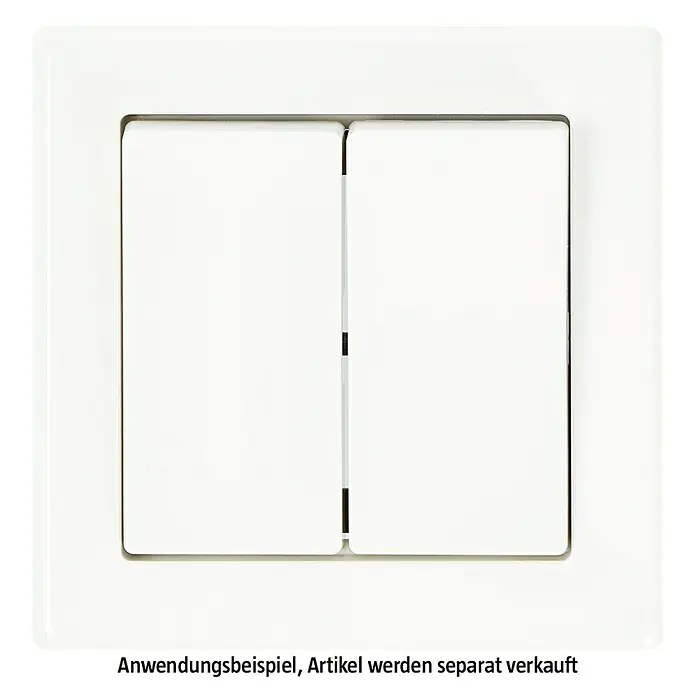 Merten M-SMART Abdeckrahmen 478119 - Polarweiß glänzend, 1-fach, Kunststoff - Weißer Doppel-Lichtschalter mit quadratischer Blende zur Steuerung der Raumbeleuchtung.