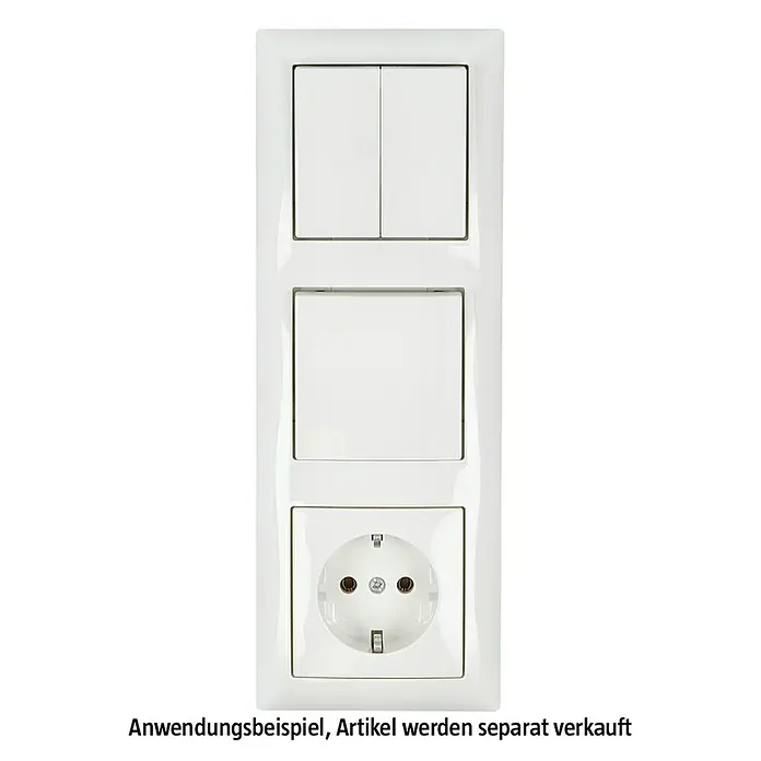 Busch-Jaeger Balance SI Abdeckrahmen 1723-914 - Alpinweiß glänzend, 3-fach, Kunststoff - Weiße Steckdose und Lichtschalter-Kombination für den Innenbereich, ideal für moderne Wohnräume und Büros mit einfacher Installation.