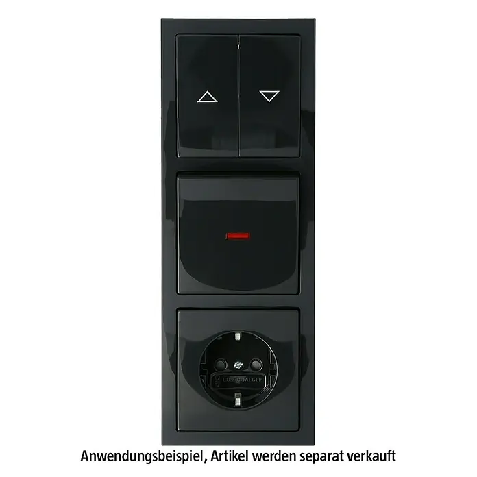 Busch-Jaeger Future Linear Abdeckrahmen 1723-181K - Anthrazit, 3-fach, Kunststoff - Schwarzer Busch-Jaeger Schalter mit Rolladensteuerung, Lichtschalter und Steckdose. Elegantes Design für moderne Innenräume.