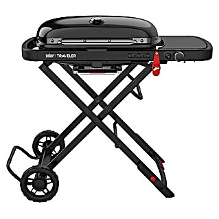 Weber Gasgrill Traveler Stealth Edition (Grillfläche (B x T): 63 x 34 cm, 3,8 kW, Anzahl Brenner: 1, Schwarz/Silber)