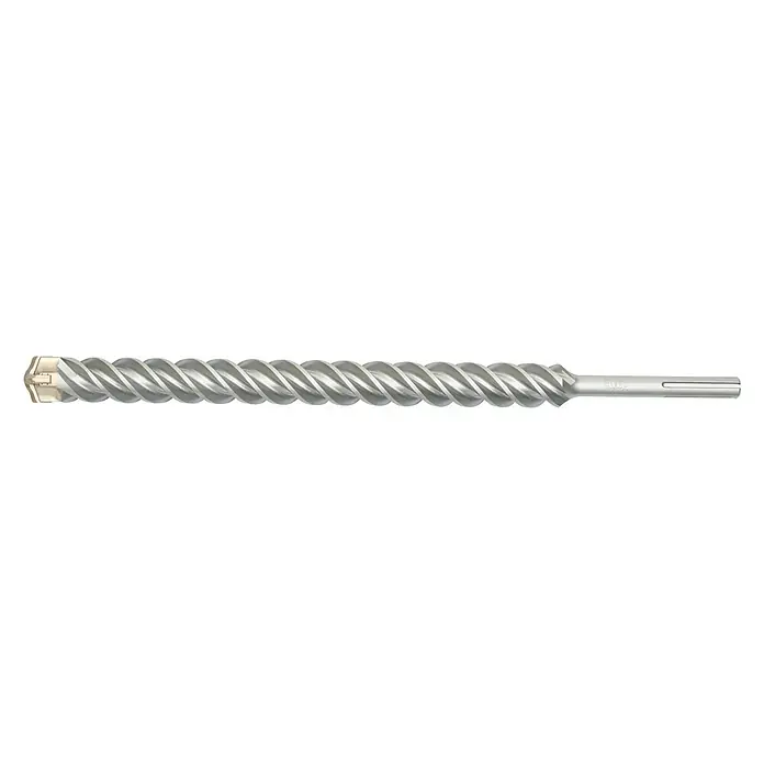 DeWalt Broca para hormigón y mampostería DT60833-QZ - 1 ud., Diámetro de la broca: 30 mm, 450 mm - Primer plano de una broca de martillo SDS-Plus con un cabezal de cuatro cortadores. Ideal para hormigón y mampostería.
