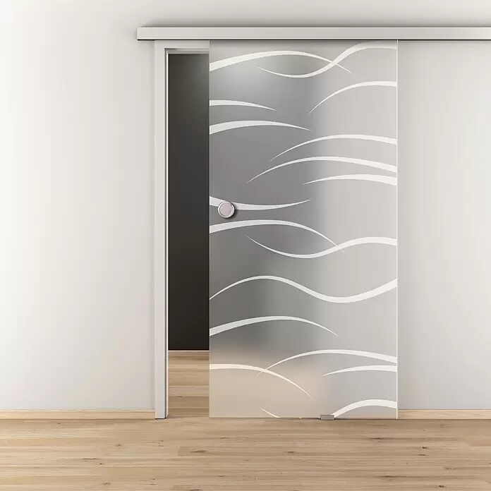 Diamond Doors Glasschiebetür 540 - 935 x 2.058 mm, Einscheibensicherheitsglas (ESG), Milchglas - Stimmungsaufnahme