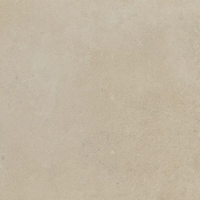 Art-Tec by Palazzo Feinsteinzeugfliese - 80 x 80 cm, Creme, Glänzend - Matte hellbeige Textur, die feinkörnigem Sand oder Beton ähnelt.