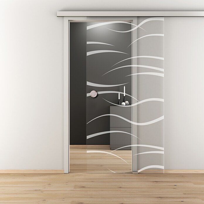 Diamond Doors Glasschiebetür 540 (935 x 2.058 mm, Einscheibensicherheitsglas (ESG), Klarglas) | BAUHAUS