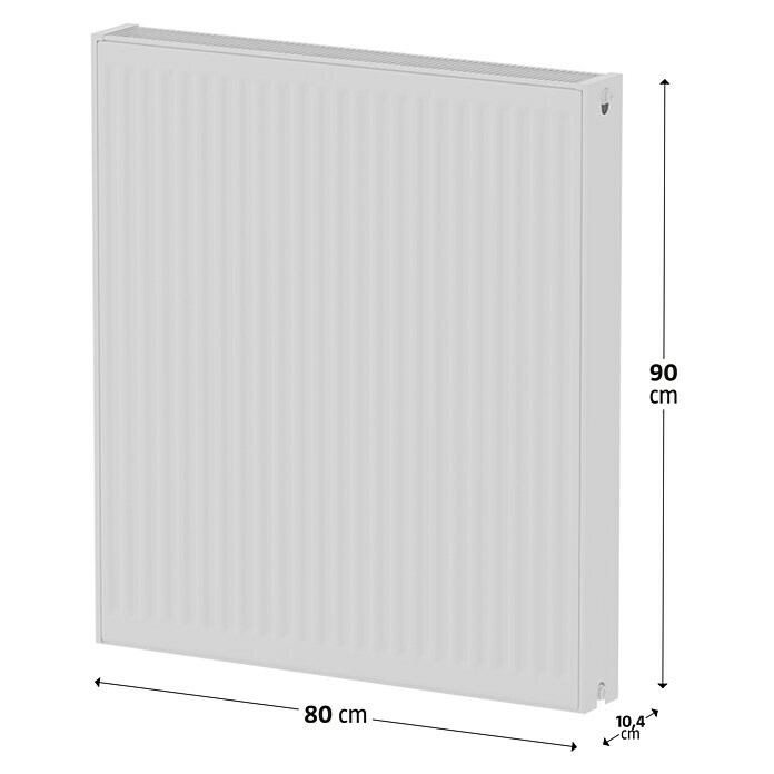 Universal-Kompaktheizkörper (B x H: 80 x 90 cm, 6-fach, Typ: DK-22, 1.976 W)