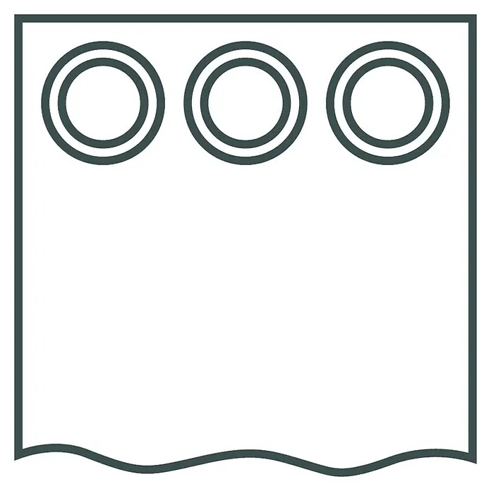 Elbersdrucke Ösenschal Odeon - B x H: 140 x 255 cm, 100 % Polyester, Dunkelgrau - Graphische Darstellung von Gardinen mit Ösen, ideal für moderne Fensterdekorationen und einfache Aufhängung.