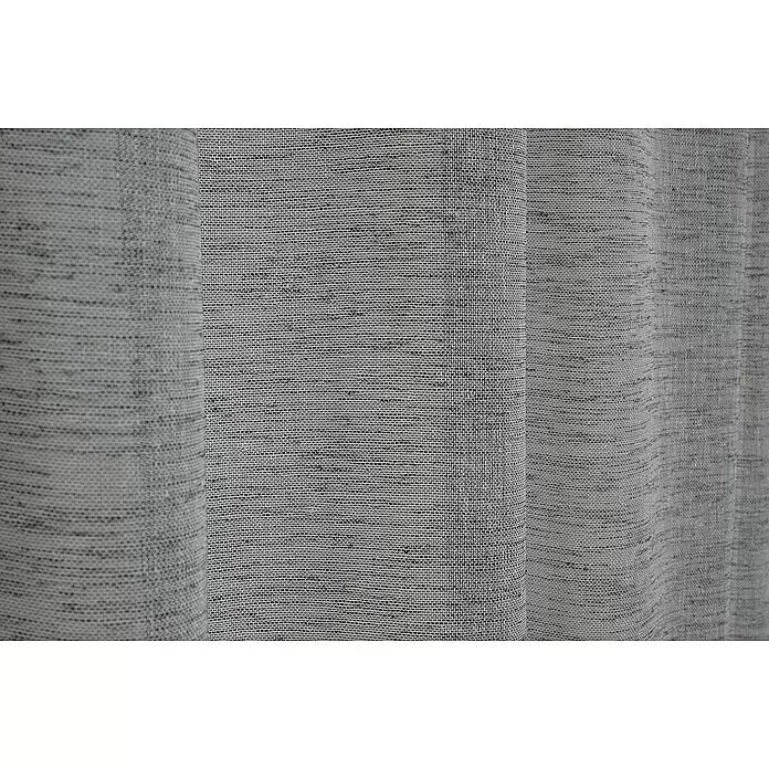 Elbersdrucke Schlaufenschal Liem - Anthrazit, B x H: 140 x 255 cm, 100 % Polyester - Graue Vorhänge mit sichtbarer Webstruktur, in weichen Falten hängend.
