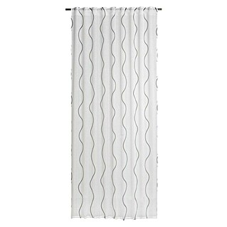 Elbersdrucke Schlaufenbandschal Curve (B x H: 140 x 255 cm, 100 % Polyester, Weiß/Grau)