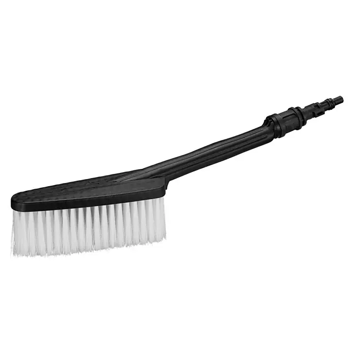 Ryobi Waschbürste RAC 774 - Passend für: Ryobi Hochdruckreiniger - Schwarze Bürste mit weißen Borsten und langem Griff, ideal für die Reinigung verschiedener Oberflächen.