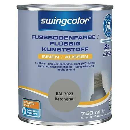 swingcolor 2in1 Fußbodenfarbe / Flüssig Kunststoff 2in1 RAL 7023