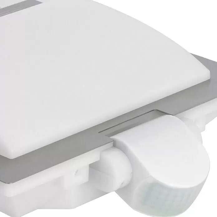 Steinel Sensor-Außenleuchte L 20 S Edelstahl - 60 W, 8 x 24 x 23 cm, Weiß/Silber, IP44 - Detailaufnahme