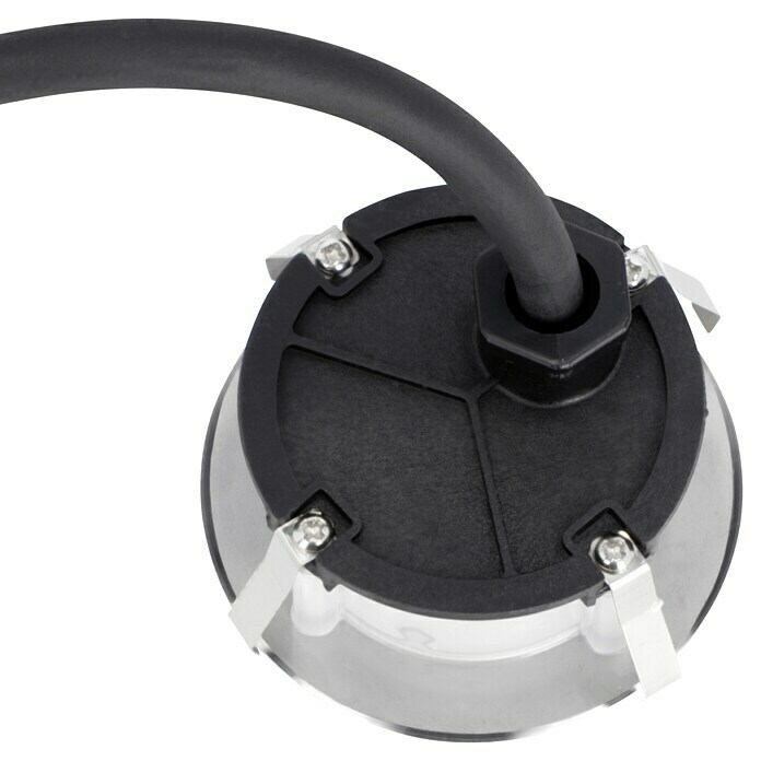 Paulmann Plug & Shine LED-Gartenspot Floor Eco (1,3 W, Silber, Durchmesser: 7 cm, 24 V, IP65)
