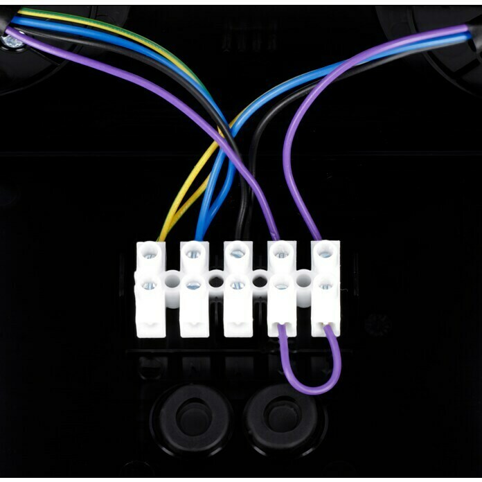 Steinel Sensor-LED-Außenwandstrahler Spot Duo (2 x 7 W, Anthrazit, L x B x H: 9,8 x 24,7 x 17,5 cm, IP44, Mit Sensor)