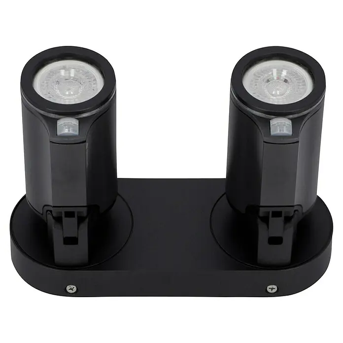 Steinel LED-Sensor-Außenwandleuchte Spot Duo S anthrazit - 14,95 W, L x B x H: 9,8 x 24,7 x 17,5 cm, Anthrazit, Warmweiß - Schwarze LED-Doppelleuchte für den Innenbereich, ideal für die Akzentbeleuchtung von Räumen. Sie ist modern und stilvoll.