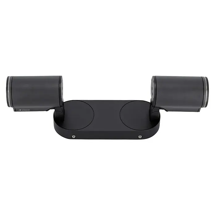 Steinel LED-Sensor-Außenwandleuchte Spot Duo S anthrazit - 14,95 W, L x B x H: 9,8 x 24,7 x 17,5 cm, Anthrazit, Warmweiß - LED-Außenstrahler von Steinel. Der Scheinwerfer verfügt über zwei Leuchten und eine Halterung zur Befestigung an der Wand.