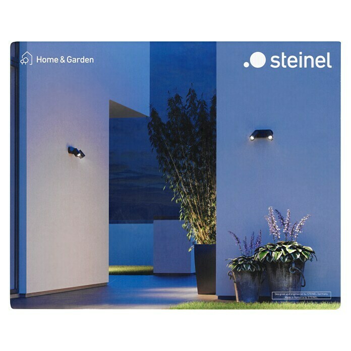 Steinel LED vanjski reflektor s senzorom Spot Duo (2 x 7 W, Antracit, D x Š x V: 9,8 x 24,7 x 17,5 cm, IP44, Sa senzorom)