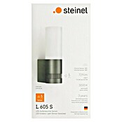 Steinel Sensor-LED-Außenwandleuchte L605 (9,5 W, Anthrazit, Mit Bewegungsmelder, L x B x H: 13,1 x 7,8 x 26 cm)