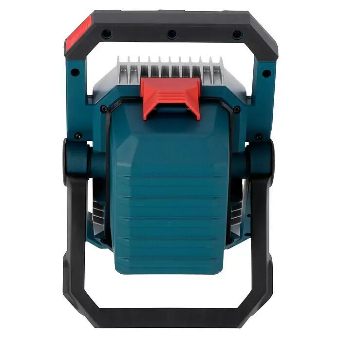 Bosch Professional AMPShare 18V Proyector LED de batería GLI 18V-2200 C - Sin batería, 2.200 lm - Foco de trabajo LED azul y negro duradero con detalles rojos y asa robusta.