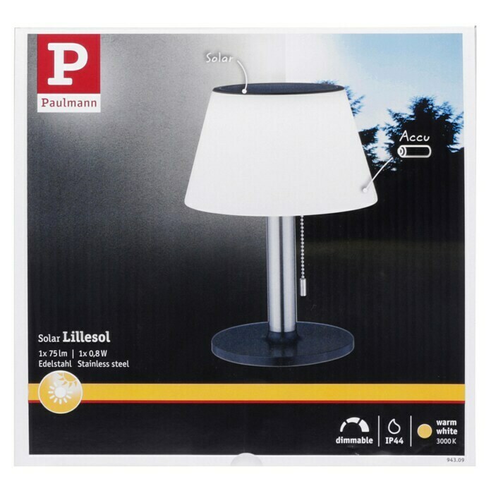 Paulmann Solar led-decoratielamp (Zonnecel, 0,8 W, Kunststof, Warm wit)
