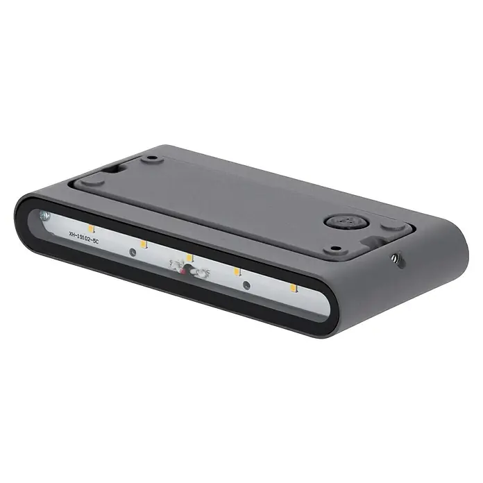 Trio Leuchten LED-Außenwandleuchte Thames II - 9 W, 9 x 17,5 x 3 cm, Anthrazit, IP54 - Graue LED-Leuchte mit rechteckigem Design und abgerundeten Kanten, ideal für moderne Innenräume.